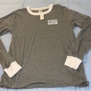 NWT PINK VS size large long sleeve shirt